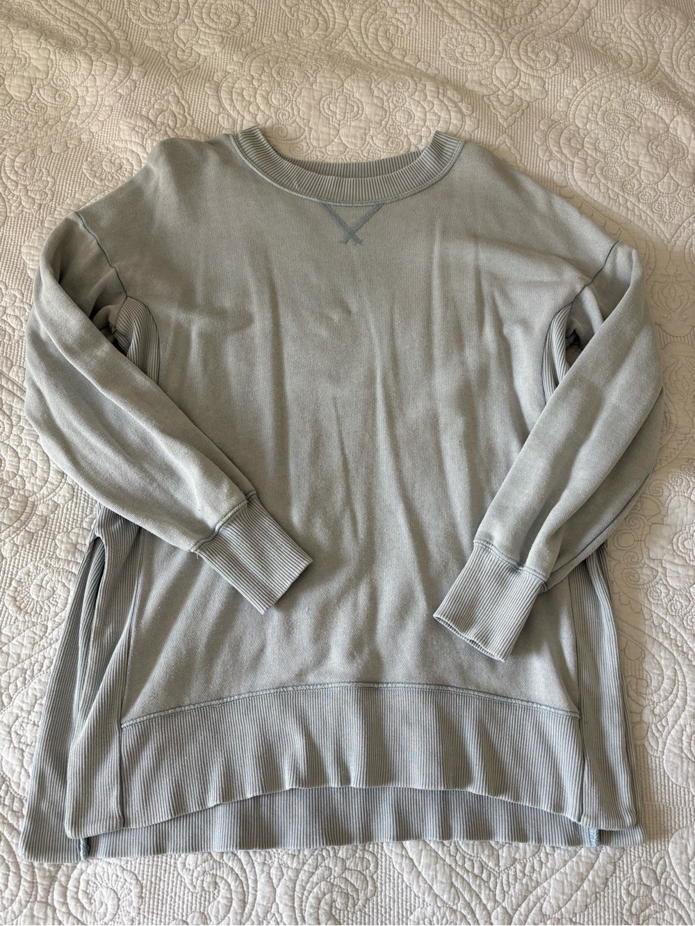 aerie Pale Blue Crewneck Sweatshirt